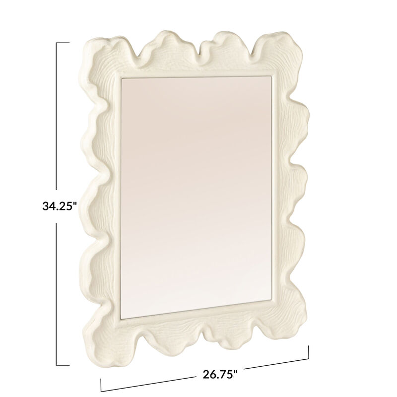 Faux Bois Metal Wall Mirror image number 2