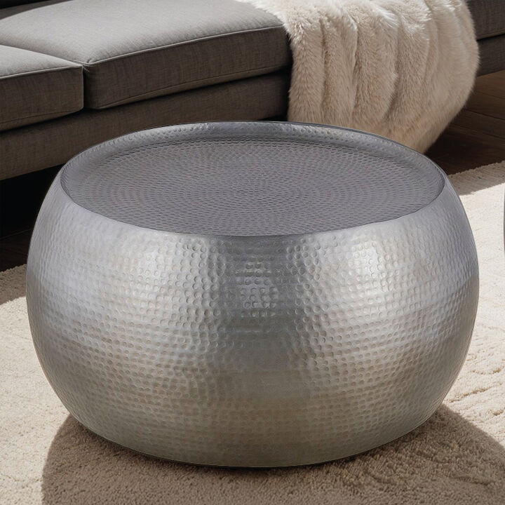 Jorevyn Gold Hammered Coffee Table