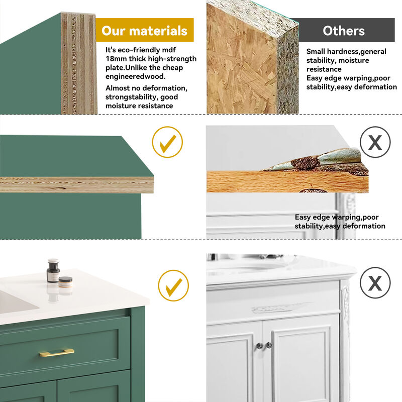 Nafvas 48" Bathroom Vanity with Resin sink image number 7