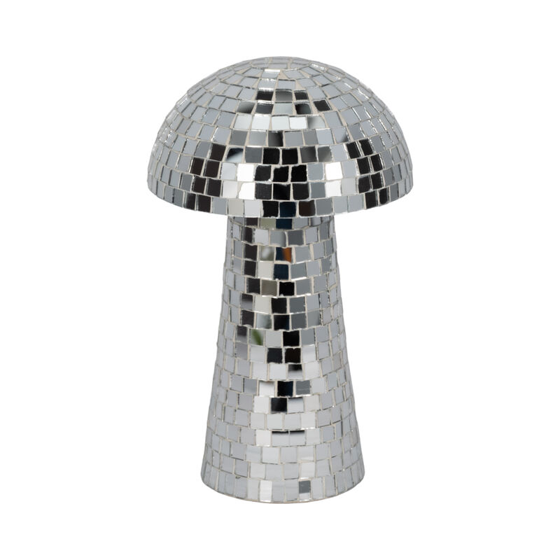 10" Iron Boho Mosaic Mushroom