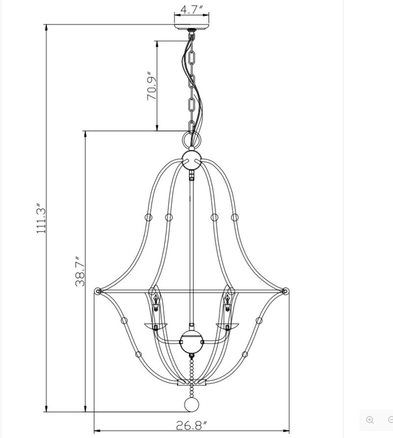 Rustic Metal Chandelier image number 2