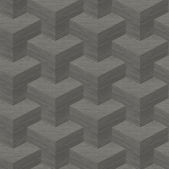 Y Knot Grey Geometric Texture Wallpaper
