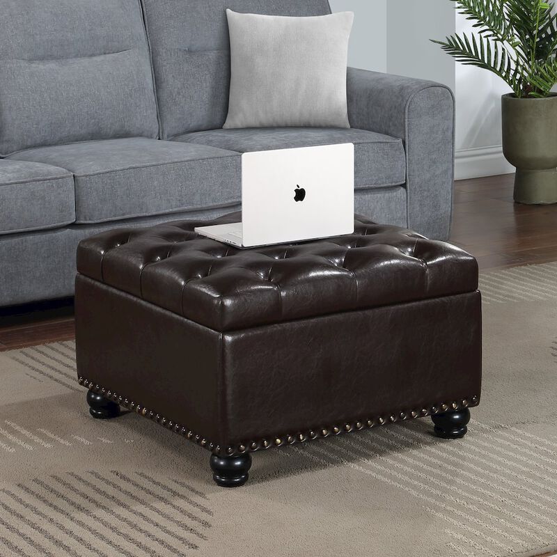 Convenience Concepts Designs4Comfort Herald Square Ottoman Coffee Table with Storage