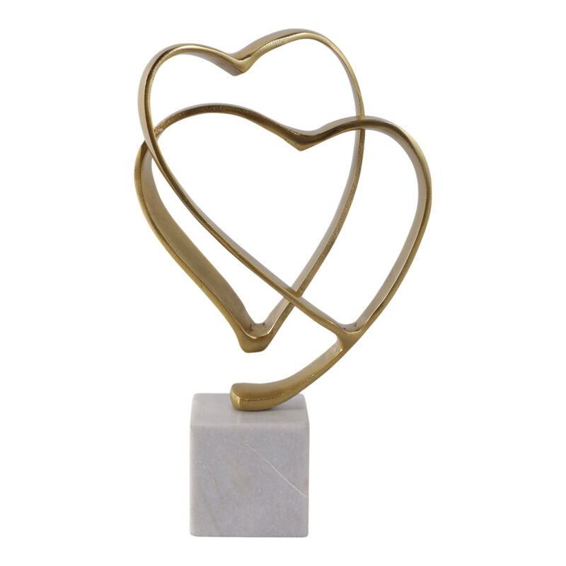 12x8" Double Heart Sculpture image number 3