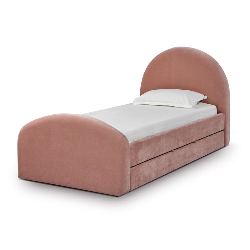 Moon Boucle Twin Trundle Bed image number 2