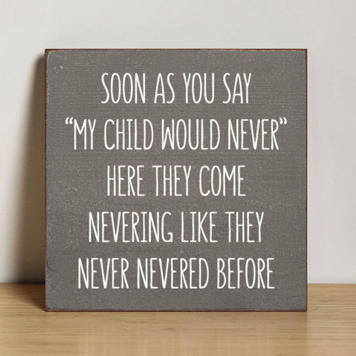Parent Life Wood Sign Rustic Wooden Wall Decor with Humorous Family Quote