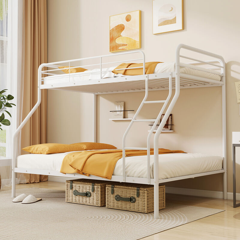 Bunk Bed with Ladder and Full-length Guardrails