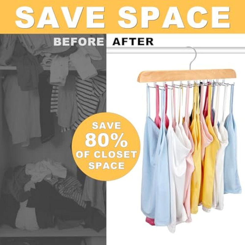 5-Tier Pants Hangers | Space-Saving 2-Pack Closet Organizers and Storage image number 3