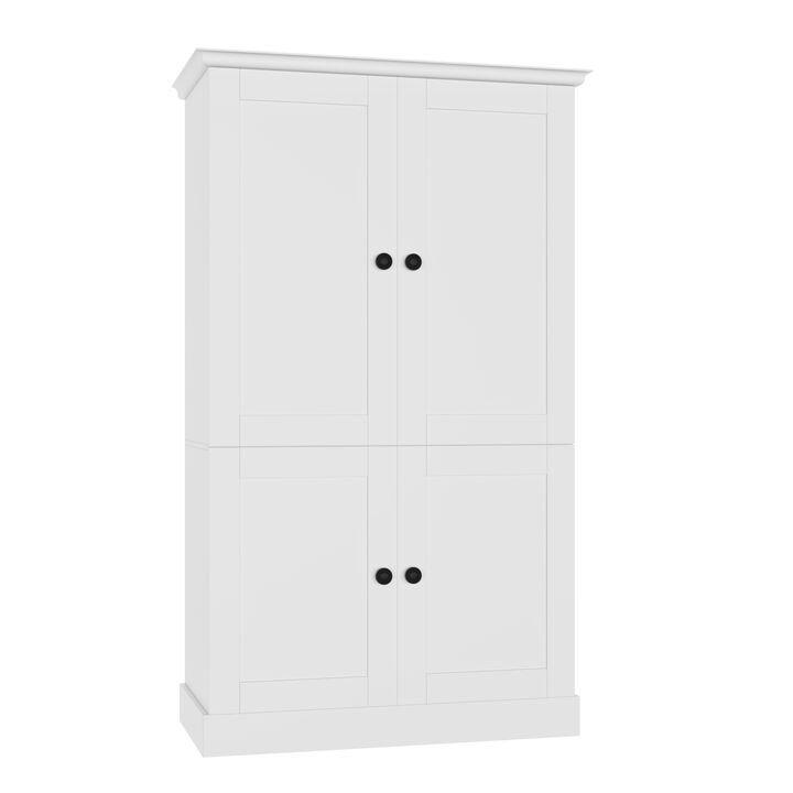 Merax Extra-Large Storage Cabinet with 6 Wine Racks, 3 Drawers, Adjustable Shelves
