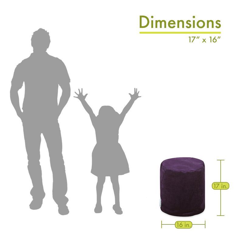 Majestic Home Goods Pouf Villa Aubergine