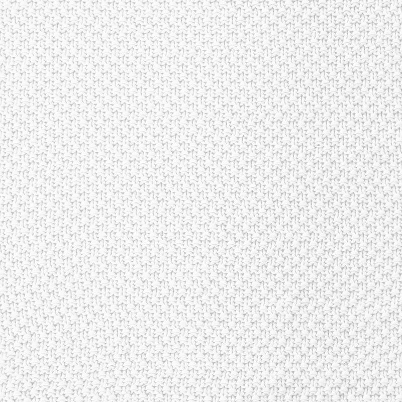 Cotton Knit White Twin Blanket image number 4