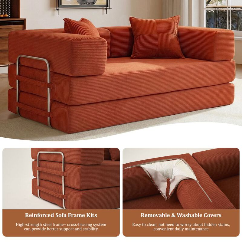 5-in-1 Convertible Sleeper Sofa Bed image number 4