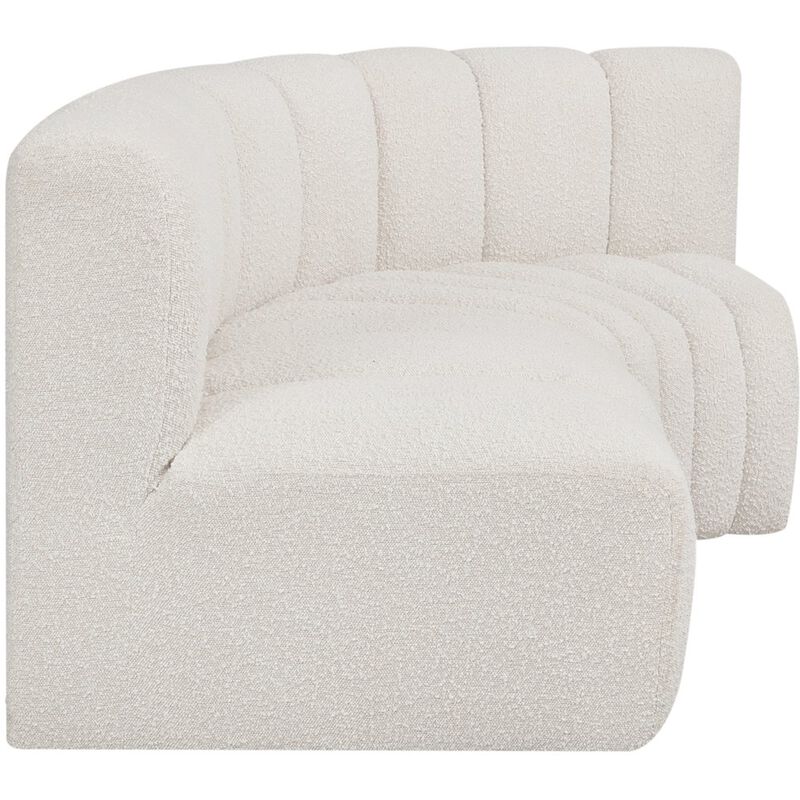 Meridian Furniture Arc Cream Boucle Fabric Modular Sofa