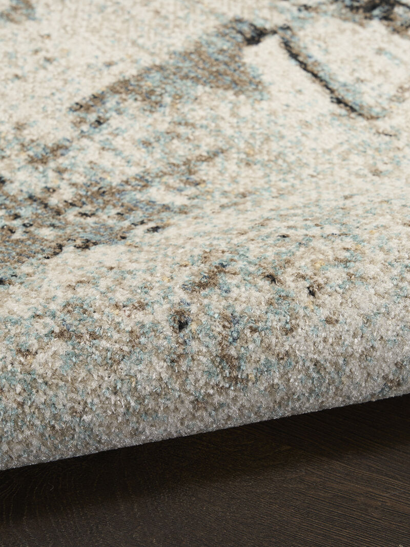 Washable Decor WSD09 Blue 5'3" x 7' Rug