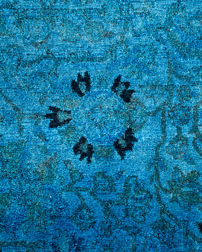Fine Vibrance, One-of-a-Kind Hand-Knotted Area Rug  - Light Blue, 9' 3" x 9' 7"