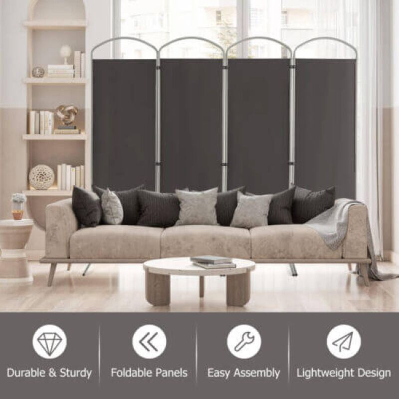 Hivvago 6.2Ft Folding 4-Panel Room Divider for Home Office Living Room