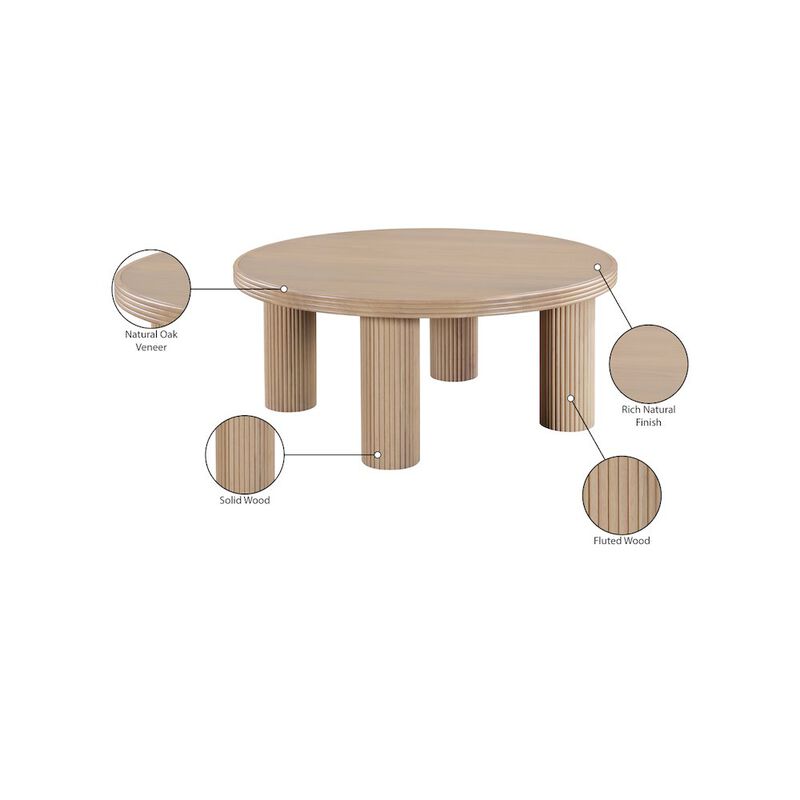 Meridian Furniture Hayden Natural Oak Coffee Table