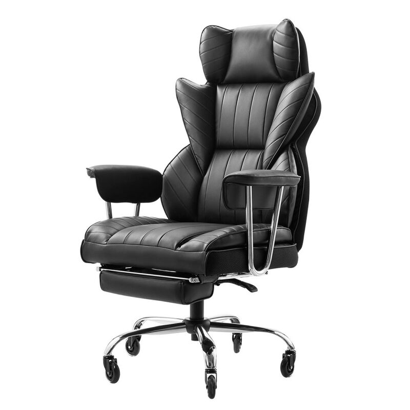 Heavy Duty Executive Office Chair with Footrest Wide Seat and Lumbar Support