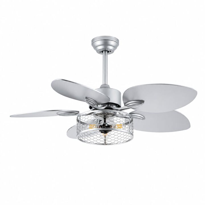 ELEMENT ACE 42 Inch Indoor Ceiling Fan with Light and Remote Control, Noiseless Reversible Motor, 6 Speed Adjustable for Patio, Living Room, Bedroom, Office and Covered Outdoor Use (No Bulb Included)