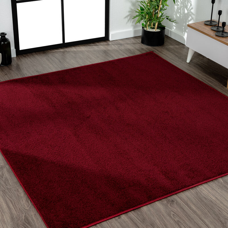 Haze Solid Low Pile Square Area Rug