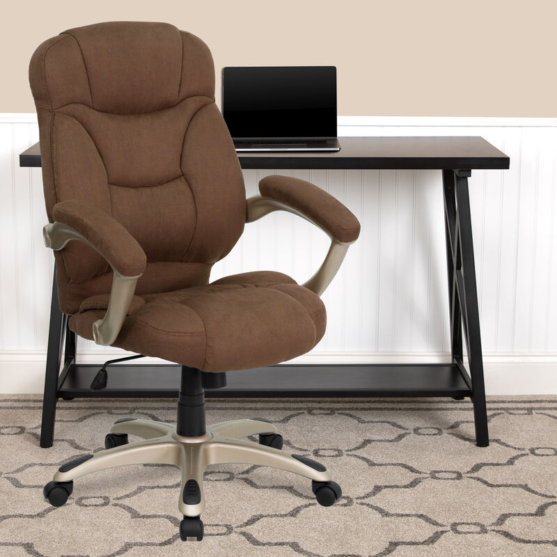 Jessie High Back Black LeatherSoft Contemporary Executive Swivel Ergonomic Office Chair image number 1