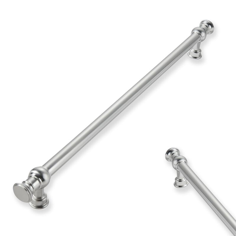 ZAUYX 10-Pack 8inch(203mm) Hole Center Brushed Satin Nickel Cabinet Pulls Solid Heavy Duty Kitchen Cabinet Hardware for Cupboard