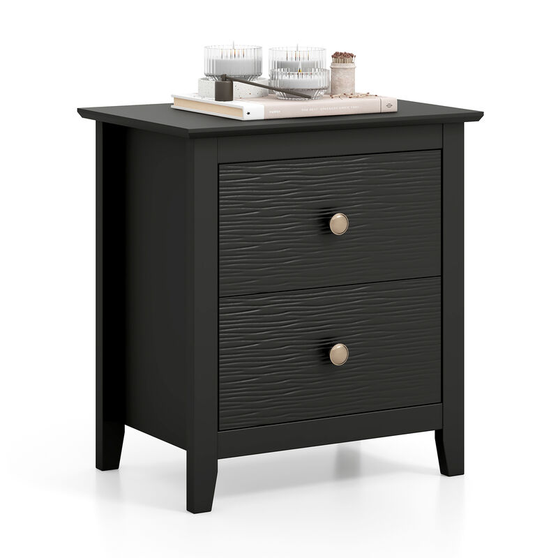 Minimalist Nightstand with 2 Drawers &ndash; Ideal for Compact Bedrooms