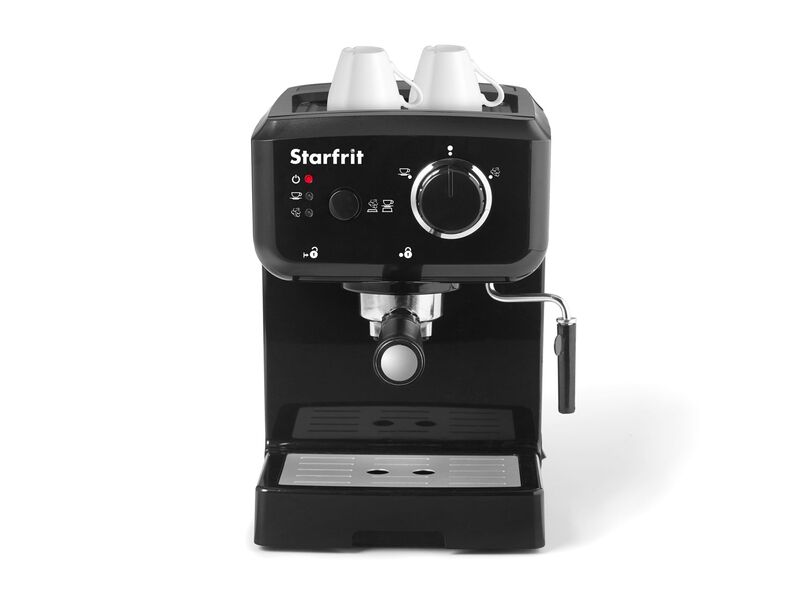 Starfrit - Espresso and Cappuccino Coffee Machine, Includes Rotating Steam Nozzle and Milk Frother, Black image number 8