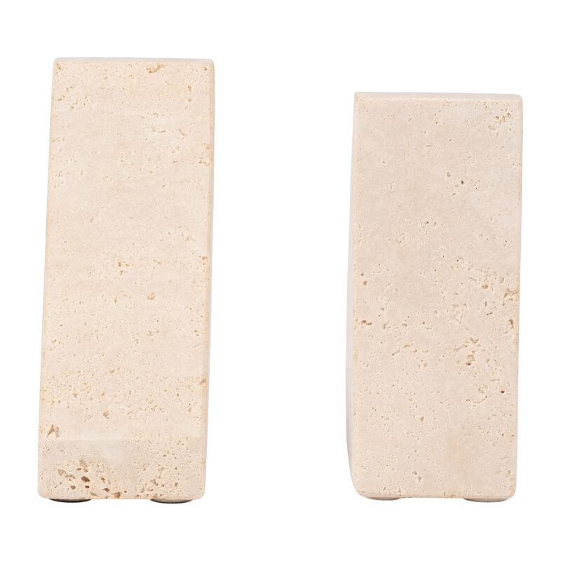Travertine Triangle Bookends image number 3