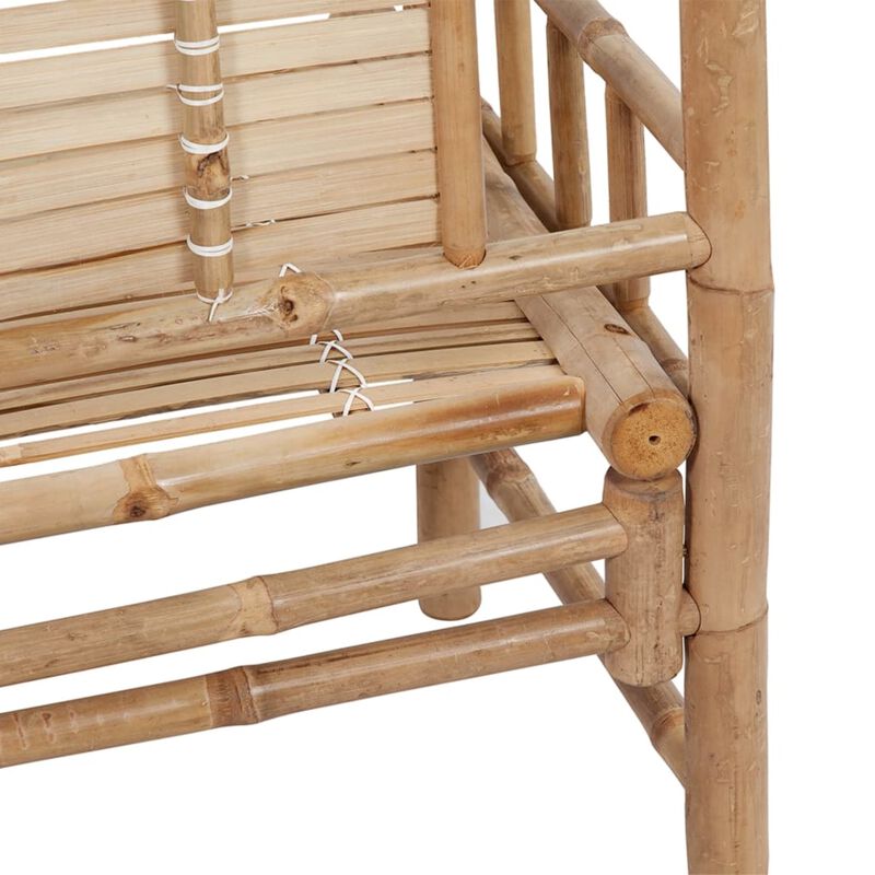 vidaXL Garden Bench with Cushion 47.2" Bamboo