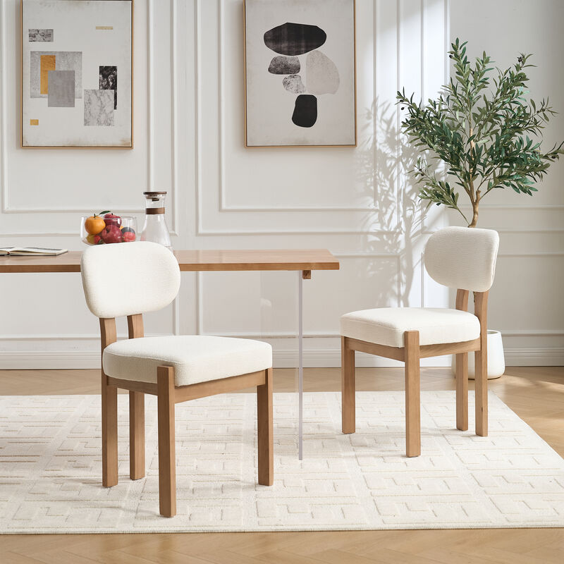 Merax Farmhouse Wooden Dining Chairs Set of 2 image number 2