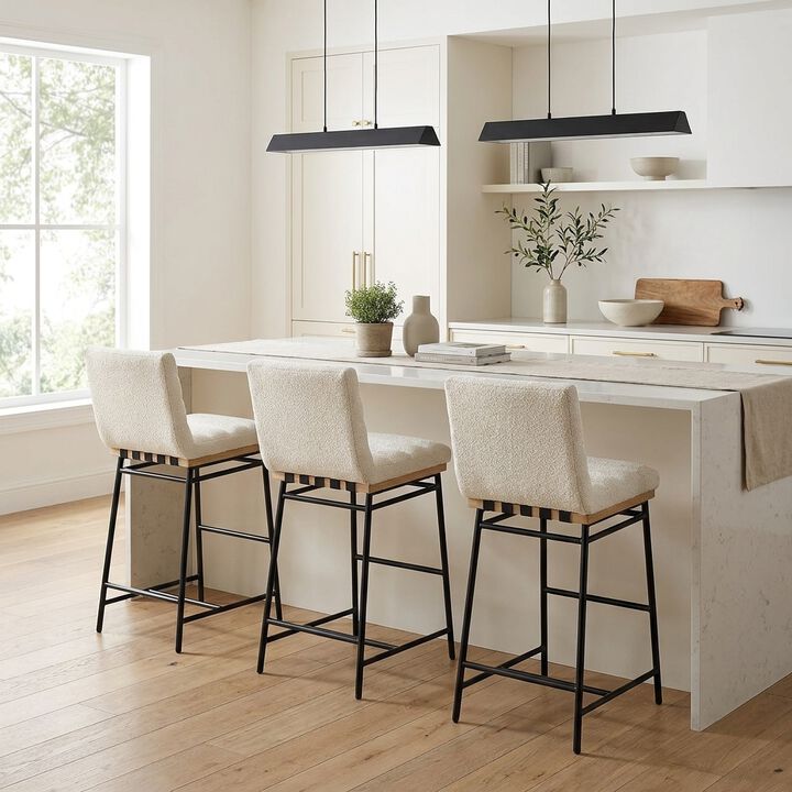 Nicco Eggshell Bar Chair
