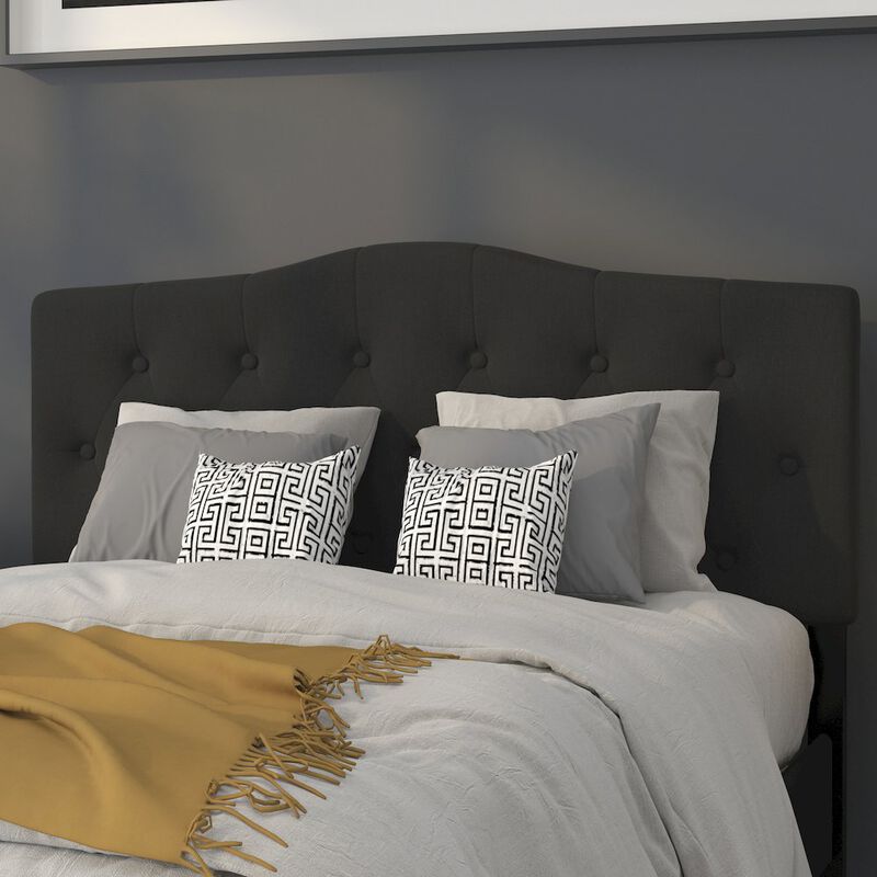 Flash Furniture Tufted Upholstered Full Size Headboard in Black Fabric image number 6