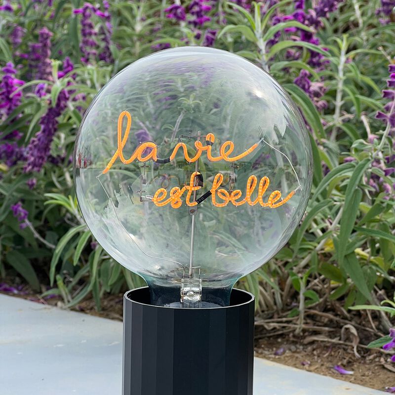 Bulb LA VIE EST BELLE Amber with Base Table Lamp PORTABLE Rose Gold image number 2