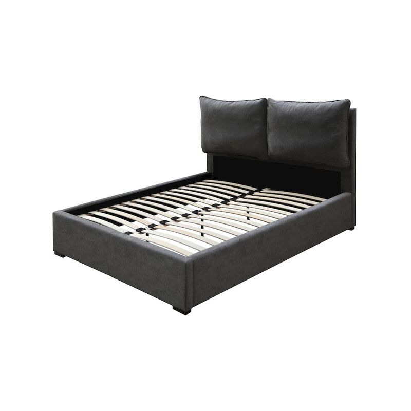 Meridian Furniture Misha Pepper Black Polyester Fabric King Bed