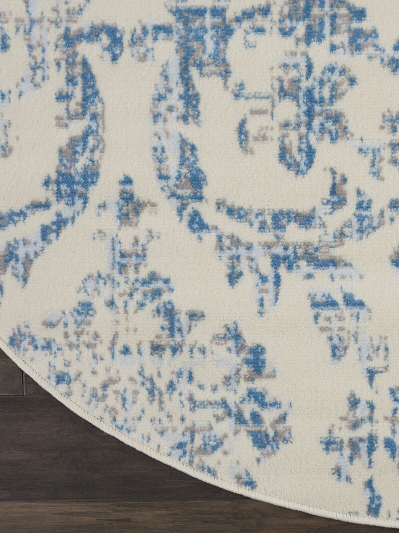 Jubilant JUB09 Ivory/Blue 8'6" x 12' Rug