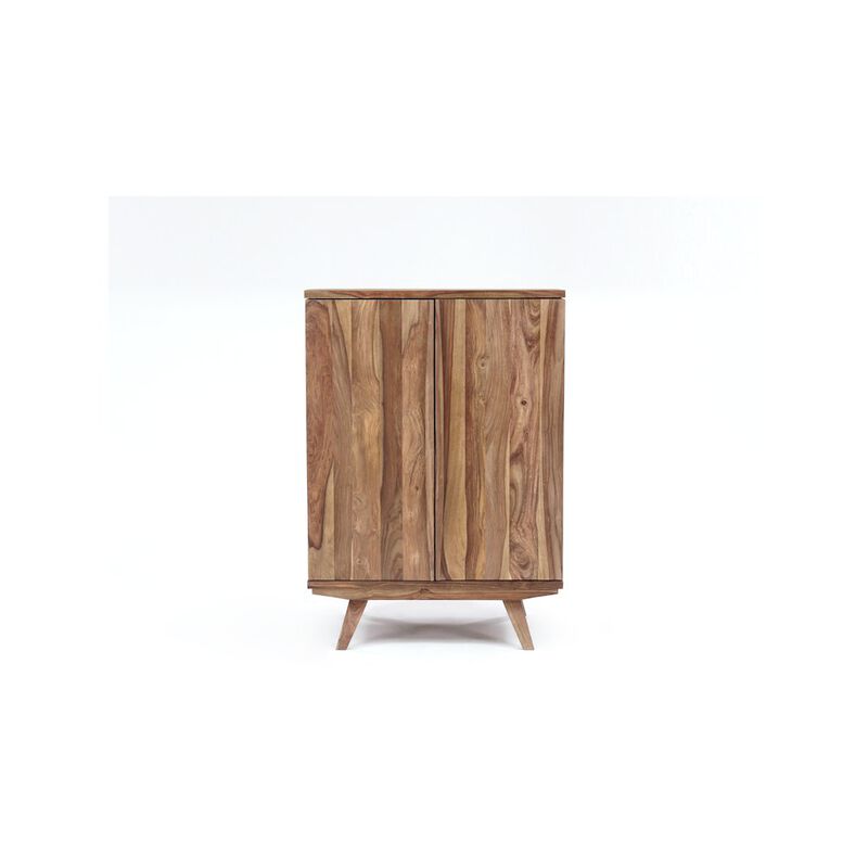 Porter Designs Fusion Solid Sheesham Wood Bar Cabinet, Natural