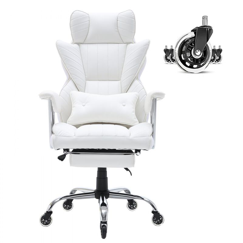 Heavy Duty Executive Office Chair with Footrest Wide Seat and Lumbar Support