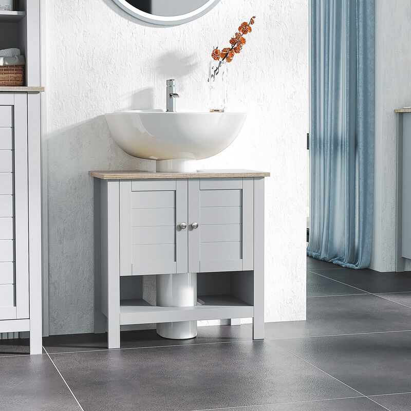 24" Space Saving Pedestal Under Sink Bathroom Vanity Organizer Storage Cabinet