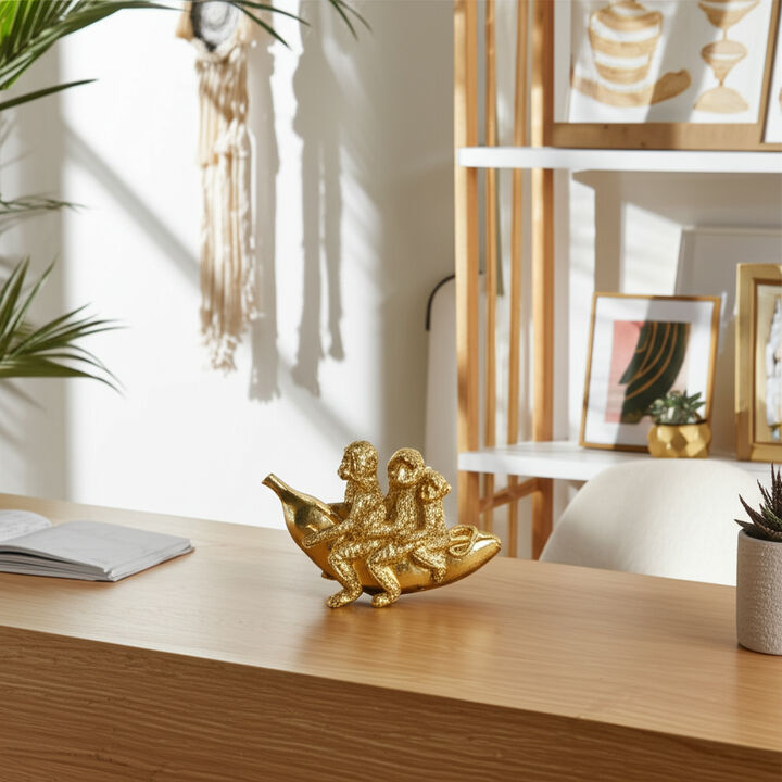 Monkeys on Banana Figurine