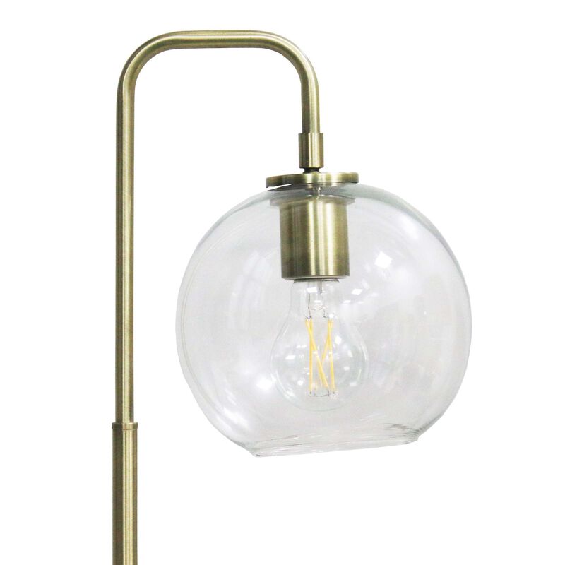 ELEMENT ACE Mid-Century Modern Arched Table Lamp with Clear Glass Globe, Easy Assembly Decorative Lighting for Bedroom, Study, Living Room & Office Spaces image number 6