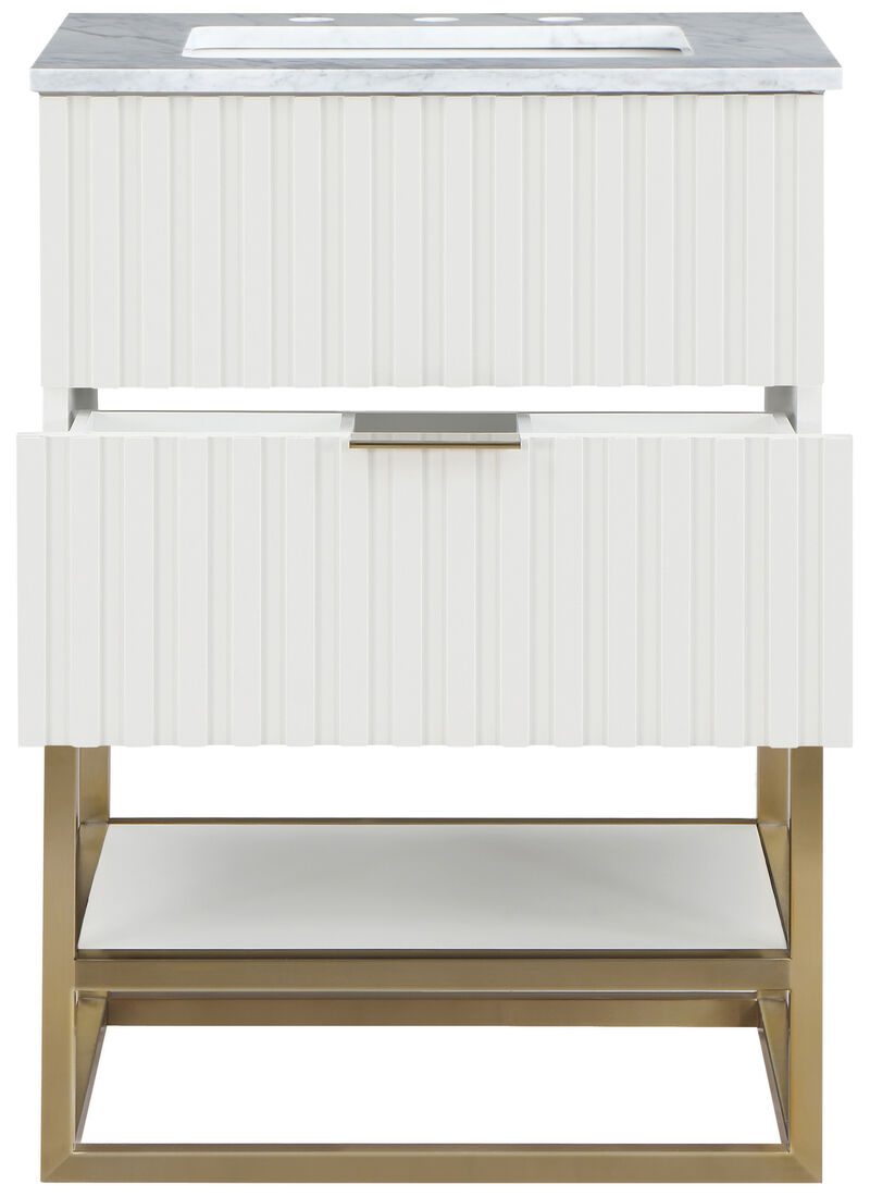 Meridian Furniture Monad White Bathroom Vanity image number 4