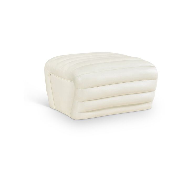 Meridian Furniture Vega Vegan Leather Ottoman