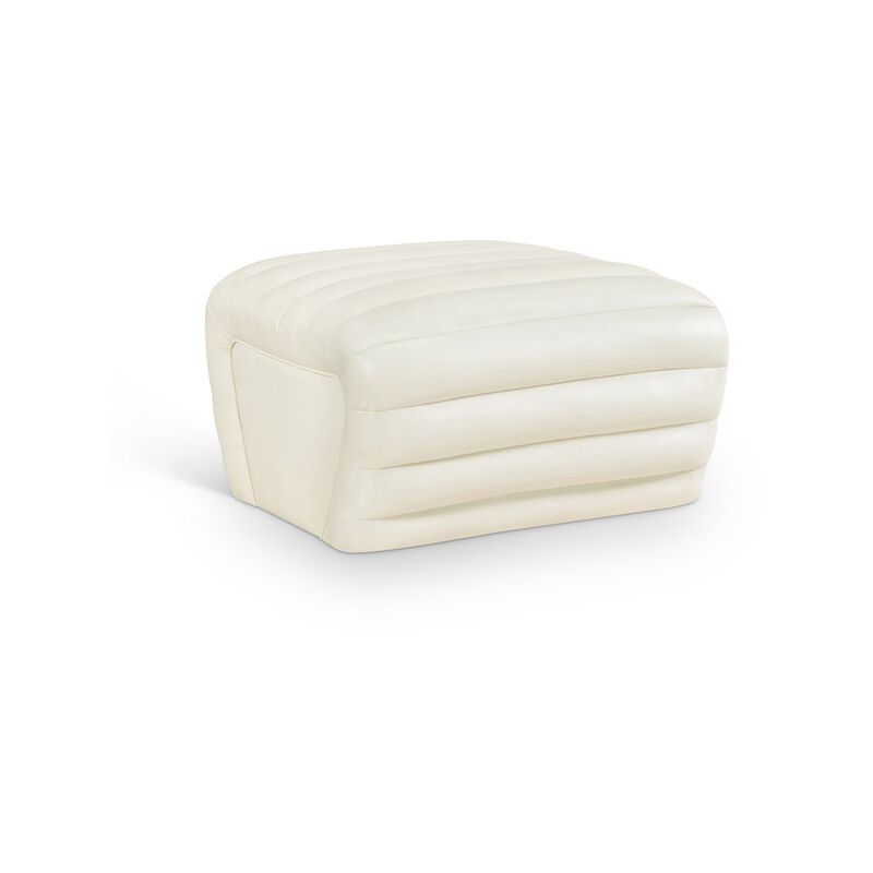 Meridian Furniture Vega Vegan Leather Ottoman