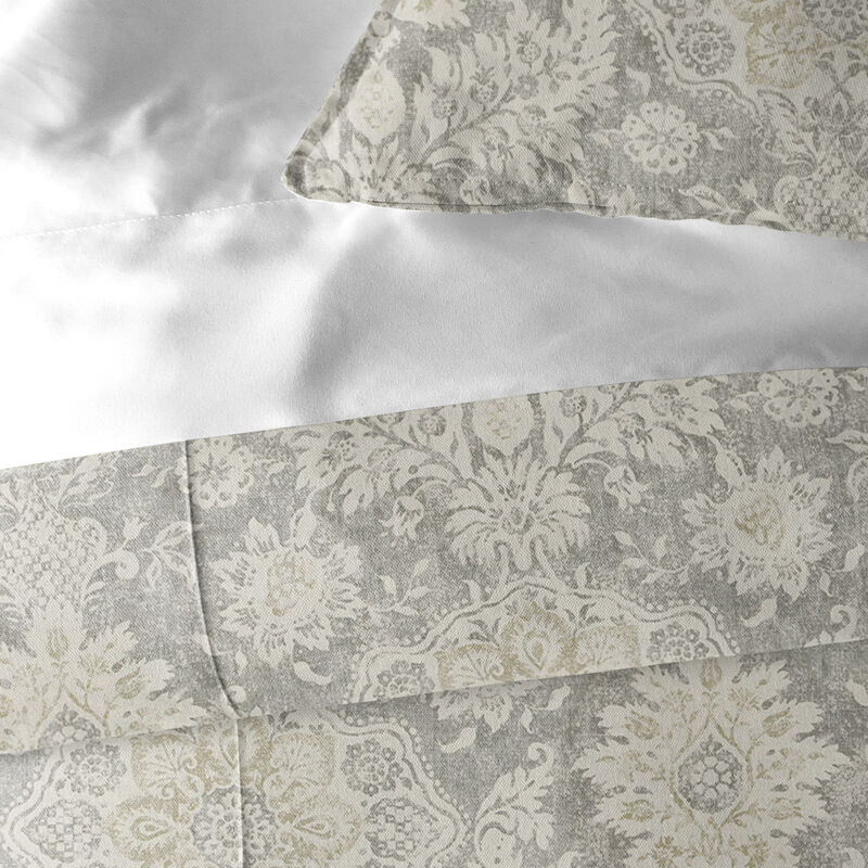 6ix Tailors Fine Linens Osha Taupe/Beige Comforter Set