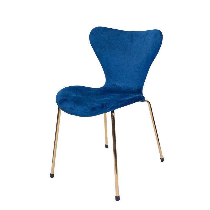 Commercial Seating Products Velour Side Chair -Blue