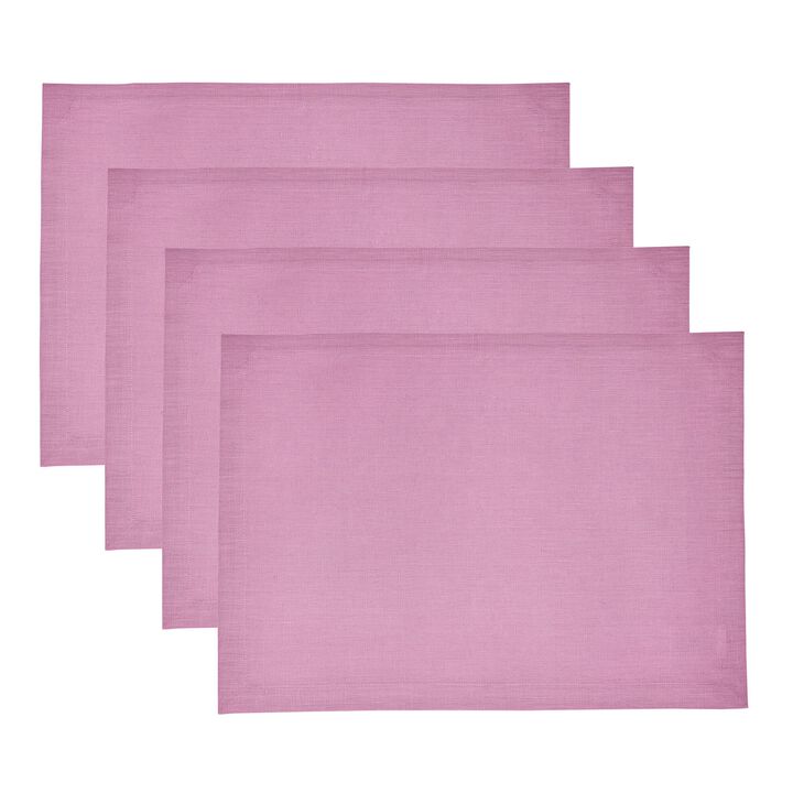 Solino Home 100% Pure Linen Placemats 14 x 19 Inch Set of 4 - Fete