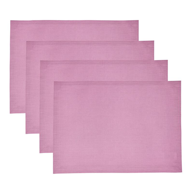 Solino Home 100% Pure Linen Placemats 14 x 19 Inch Set of 4 - Fete