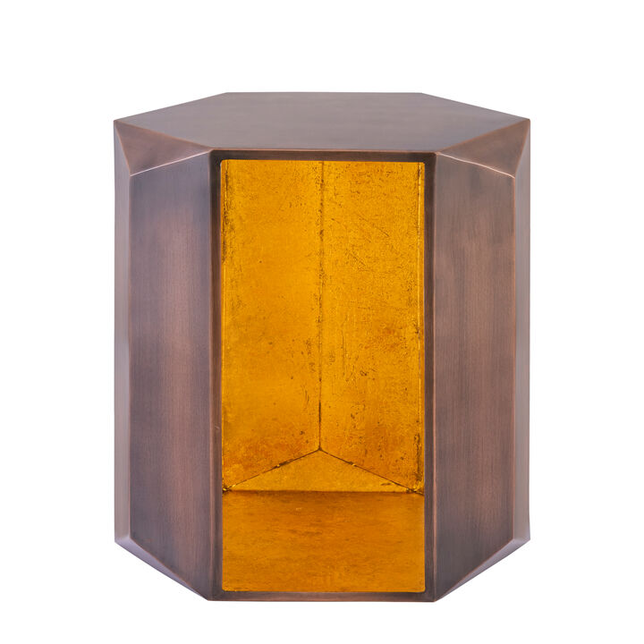Marovenne Gold Hexagon End Table