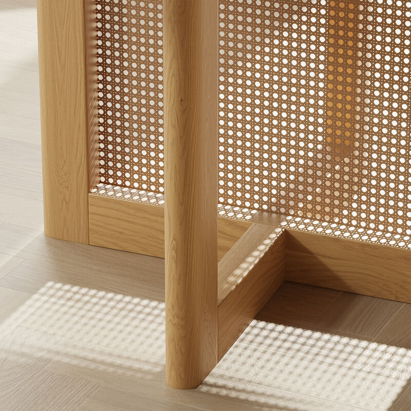 60 Cinna Modern  Wood Round Dining Table（Seats 8）